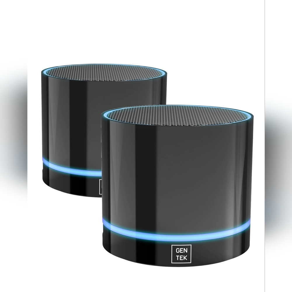 2 GenTek Bluetooth Speakers 2 way Black GT-14481